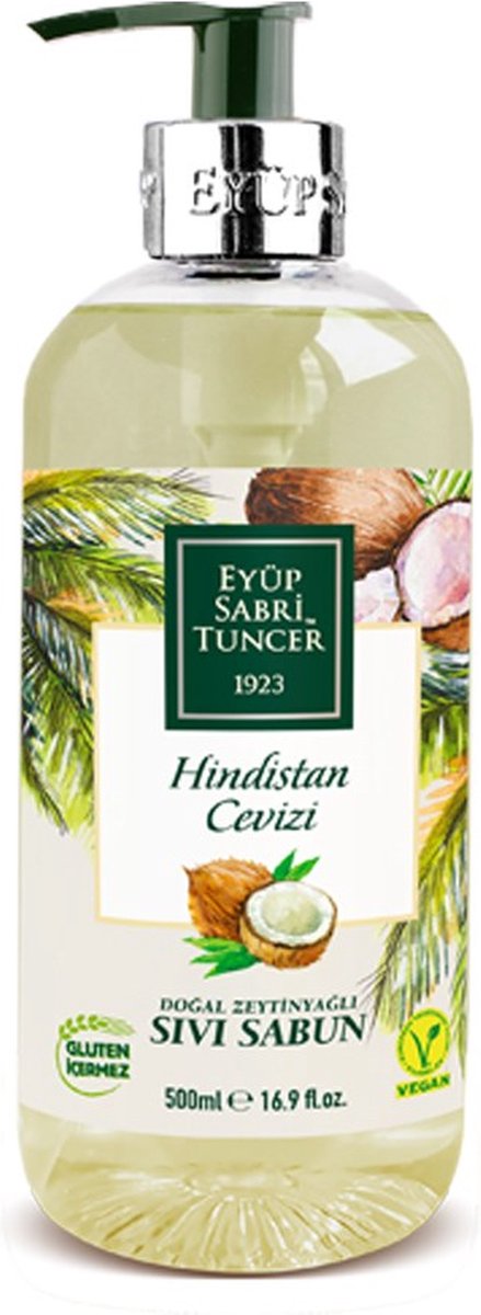 Eyüp Sabri Tuncer – Kokosnoot – 100% Natuurlijke Handzeep met pomp - 500 ML
