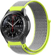 Nylon watch bandje - 22mm - Geel - Geschikt voor Samsung Galaxy Watch
