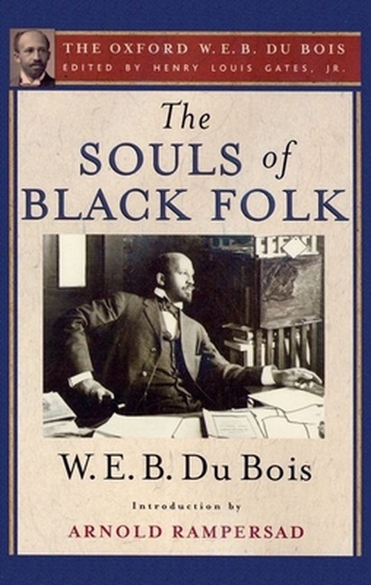 Boekomslag van 'The Souls of Black Folk' met een portret van W.E.B. Du Bois.