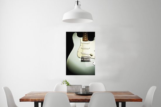 Gros plan d'une guitare électrique Poster 60x90 cm - Tirage photo sur Poster (décoration murale salon / chambre)