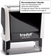 Trodat Printy 4914 - Zwarte inkt- 63 x 25 mm - Zelf ontwerpen - Kantoorstempel met Eigen tekst - Zelfinktende Stempels - Gratis Verzending