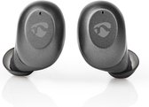 Nedis HPBT5056GY Volledig Draadloze Bluetooth®-oordopjes 3 Uur Afspeeltijd Spraakbediening Aanraakbediening Charging Case Grijs