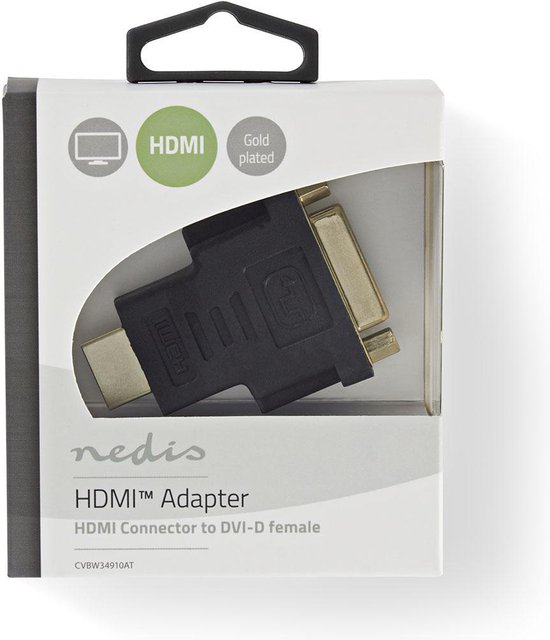 Nedis CVBW34910AT cable gender changer HDMI DVI-D Anthracite