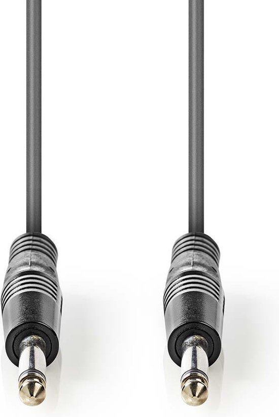 Nedis Mono-Audiokabel - 6,35 mm Male - 6,35 mm Male - Vernikkeld - 5.00 m - Rond - PVC