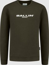 Ballin Amsterdam -  Jongens Slim Fit   Sweater  - Groen - Maat 140