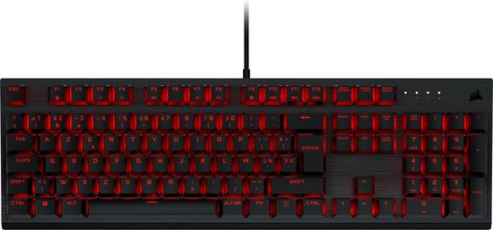 Corsair k63 Clavier Mécanique Gaming (Cherry MX Red, Rétro-Éclairage Rouge,  AZERTY)