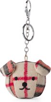 Snuffie Tas Hanger Ruit Rood/Beige - 10 cm - 4"