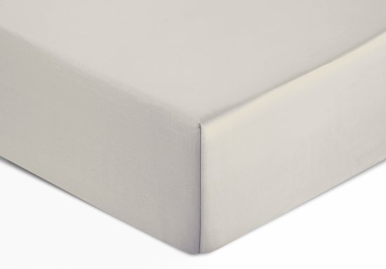 The Linen Collection - Hoeslaken - Satin de coton - Beige - 200x200x30 - 300 fils au pouce
