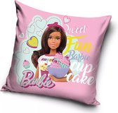 Barbie Sweet Fun Barbie Cup Cake Sierkussens - Kussen - 40 x 40 inclusief vulling - Kussen van Polyester - KledingDroom®