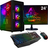 ScreenON - Gaming Set - X52184 - V1 (GamePC.X52184 + 24 Inch Monitor + Toetsenbord + Muis)
