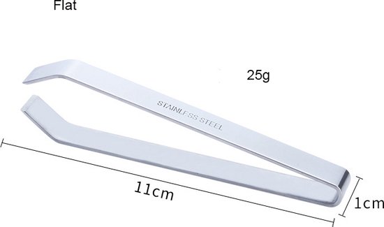 Visgraatpincet Schuin - RVS - 11cm - Voor het Verwijderen van Visgraten Visgraatpincet Schuin - RVS - 11cm - Voor het Verwijderen van Visgraten