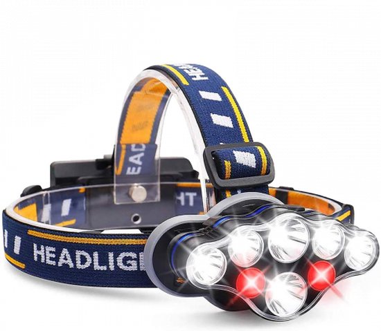 cartrend LED Stirnlampe Kopflampe mit fünf verschiedenen Lichtmodi und Bewegungssensor, Power LED-Leuchte mit hoher Leuchtkraft, 400 Lumen, 6500 K, großer 1500 mAh Akku, IP65 zertifiziert