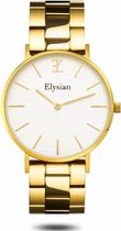 Elysian Horloge Dames - Goud - Schakelband - Roestvrij Staal - Waterdicht 3 Bar - Ø 36mm - Dames Horloge - Ideaal Cadeautje Vrouw