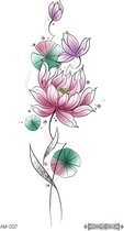 Temporary tattoo | tijdelijke tattoo | fake tattoo | lotus bloem | 160 x 90 mm