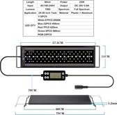 TBG™ - LED Aquarium Licht - met Timer - Waterdicht - Aquarium Licht - Onderwaterlamp - Aquaria Decor - Verlichting - Geplant Lichten - 60cm