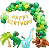 Arche de ballons Dino - 101 ballons - crochets inclus - Arche de Dinosaurus - Jungle - BIEK20 - Arche de ballons - Décoration d'anniversaire - Article de fête - Fête d'enfants - Décoration de fête -