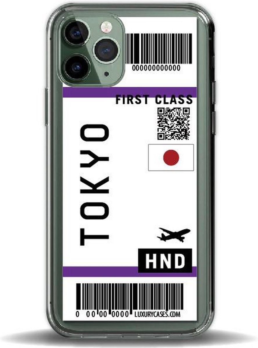 Japan Tokyo Instapkaart - Boarding Pass iPhone Hoesje iPhone Case - Japan Tokyo - TPU - iPhone 13 promax - Shockproof Case - Transparant