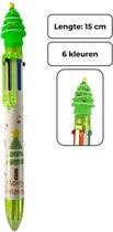 PD® - Kerst Pen - Kerstboom - 6 kleuren pen - 1 stuk - Kerst 6 in 1 kleuren pen - Multipen kerst cadeau