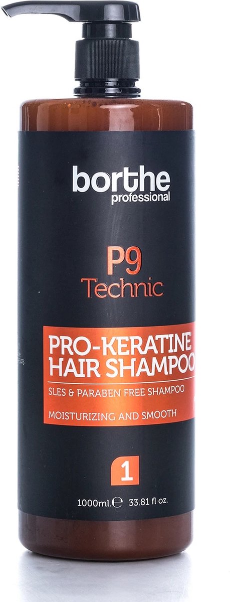 Borthe Professional - P9 Pro Keratine Haar Shampoo - 1000ml
