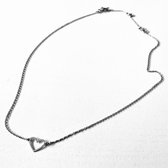 Ketting met hartje | zilverkleurig | AG925