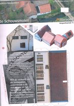 bouwplaat de Schouwsmolen te Ittervoort, schaal 1/100