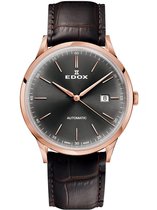 Edox Les Vauberts 80106 37RC GIR Horloge - Leer - Bruin - Ø 41 mm