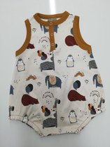 k&b - baby rompertje Geel/- babykleding - Maat  80 -