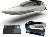 Vitafa RC Boot – Boot Speelgoed – Afstand Bestuurbaar – RC Boot Volwassenen - Raceboot - Zilver