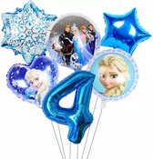 Elsa Bevroren Prinses Folie Ballonnen 1 Set  Disney Thema Verjaardagsfeestje Decoraties 32inch Nummer