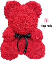 JTB Goods - Rozen teddybeer - rozenbeer - rozen beer - roosbeer - rose bear - roze - geschenk - babyshower - kraamcadeau - it's a girl - handgemaakt - kunstbloemen