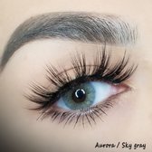 Hoge kwaliteit kleurlenzen - Aurora Sky Gray - jaarlenzen - inclusief lenzenhouder - Ook geschikt voor gevoelige ogen