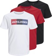 Jack & Jones T-shirt - Jongens - wit - rood - zwart - blauw