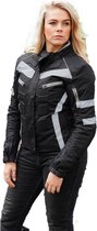 Urban 5884® - Paris- Blouson Moto Femme - Cordura - Bodywarmer - Avec Protection - Zwart Grijs - Taille S