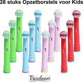 EB-10A Opzetborstels Voor Kids - 24 stuks Oral- B Opzetborstels - Universeel - Vardaan Opzetkopjes Voor Elektrische Tandenborstels - Zachte Borstelharen - Professionele Opzetborstels Voor Melktanden - 24x