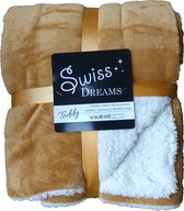 Fleece-Teddy Plaid 150x200 cm Oker Geel