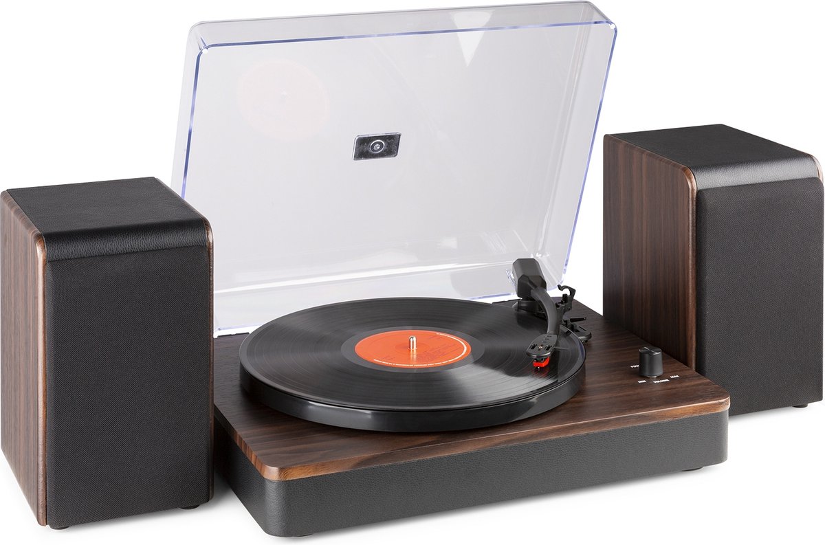 Platenspeler | Denver | 20W (Bluetooth, 33/45/78 rpm, RCA, Ingebouwde speakers, Bruin) Denver