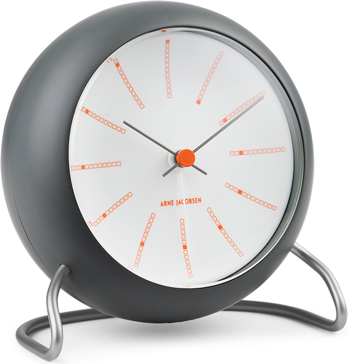 Arne Jacobsen Bankers Table Clock Wekker Marmergrijs - Ø 11 cm 43694