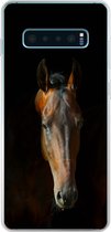 Geschikt voor Samsung Galaxy S10 Lite hoesje - Paarden - Dieren - Bruin - Siliconen Telefoonhoesje