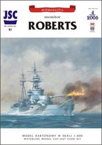 bouwplaat, modelbouw in karton, HMS Roberts, Britse monitor, schaal 1/400