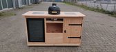Buitenkeukendeal.nl - buitenkeuken - Dublin - koelkast 68 liter - douglas hout geschaafd - keramische tegel - kamado bbq met grote korting