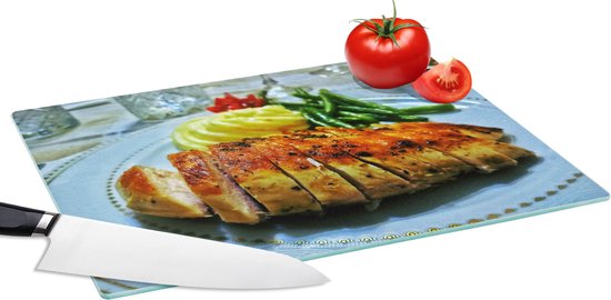 Glazen Snijplank - 39x28 - Roemeense kip met pittige marinade