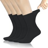Diabetische crew sokken | Therapeutische sokken | Zonder rubber | Comfortabele | Vrijetijdsokken | Cadeau | dames en heren | 4 paar