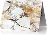 Macbook New Air 13.3 Inch Case 2020 | Macbook Hoesje Air M1 2018/2019/2020 | Macbook New Air M1 Hardshell Case | Marble Gold
