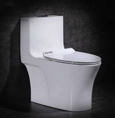 Odisus® QSan - Toilet - Staand Toilet - Glanzend Wit - Met Spoelrand - Diepspoel