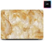 MacBook Air 13 Inch Hard Case - Hardcover Shock Proof Hardcase Hoes Macbook Air M1 2020 (A2337) Cover - Marble Gold Extra
