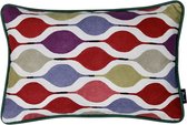 Raaf Koekwaus26 - sierkussen - 35x50cm - rood -paars - blauw