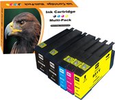 MediaHolland® Huismerk Cartridges 950XL en 951XL Geschikt voor HP Set van 5 stuks. 2 x ZWART, 1 x CYAAN, 1 x MAGENTA en 1 x GEEL