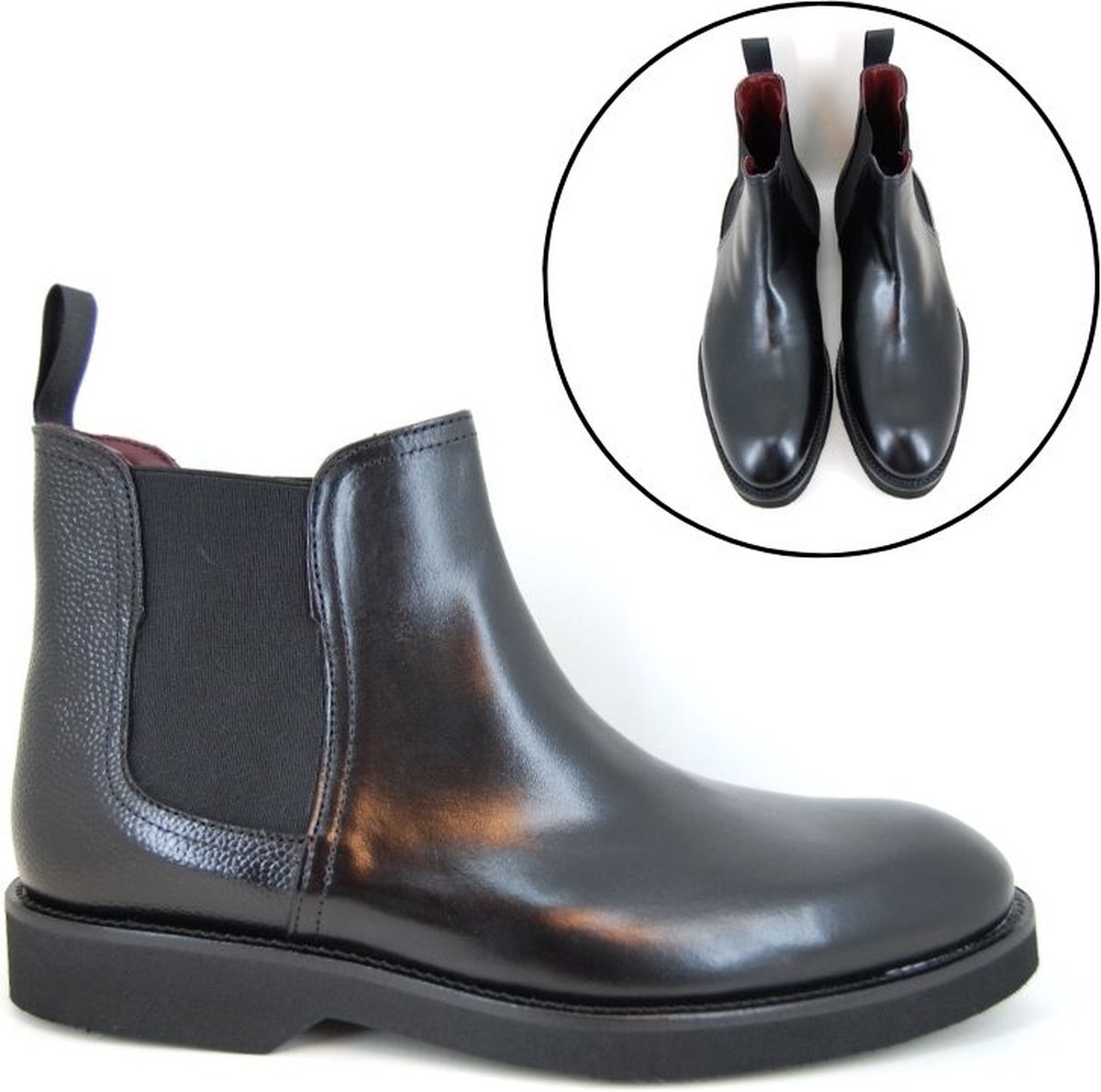 Stravers - Heren Laarsjes Maat 39 Zwart Kleine Maten Chelsea Boots Rubberzool