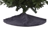 Couverture arbre fausse fourrure lapin gris D90 cm Polyester