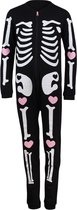 Meisjes onesie pyjama skelet 134/140